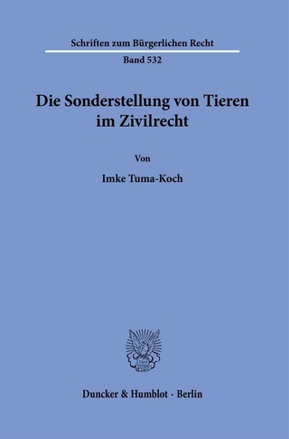 Die Sonderstellung von Tieren im Zivilrecht.