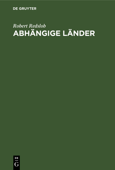 Abh&auml;ngige L&auml;nder - Robert Redslob