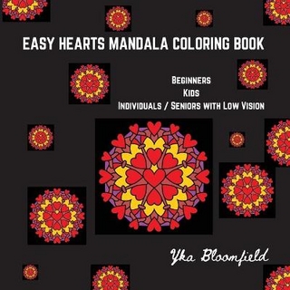 Easy Heart Mandalas Coloring Book