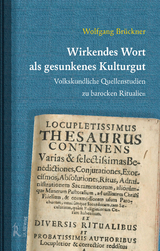 Wirkendes Wort als gesunkenes Kulturgut. - Wolfgang Br&uuml;ckner  Josef