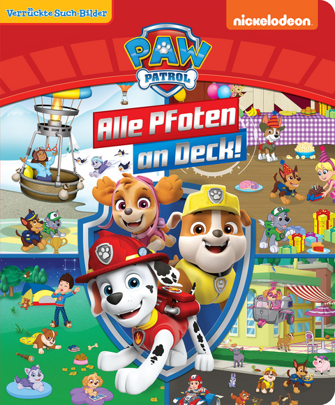 PAW Patrol - Alle Pfoten an Deck! - Verr&uuml;ckte Such-Bilder, gro&szlig; - Wimmelbuch - Pappbilderbuch mit wattiertem Umschlag - 