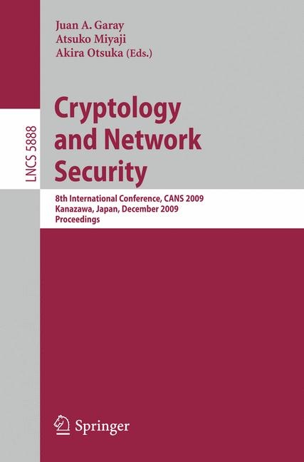 Cryptology and Network Security - 
