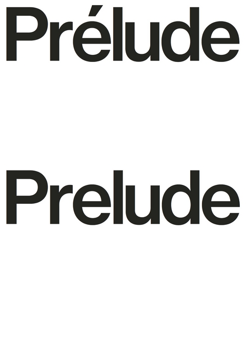 Pr&eacute;lude / Prelude