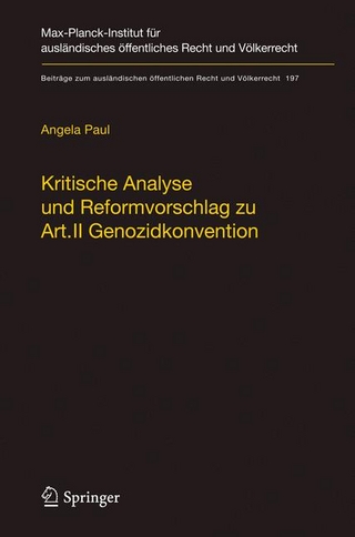 Kritische Analyse und Reformvorschlag zu Art. II Genozidkonvention