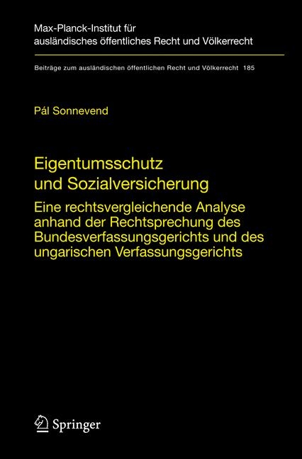 Eigentumsschutz und Sozialversicherung - P&aacute;l Sonnevend