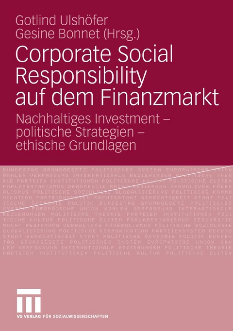 Corporate Social Responsibility auf dem Finanzmarkt - 