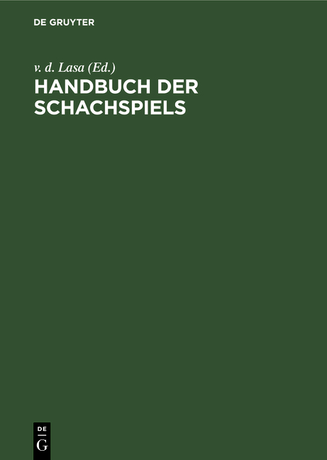 Handbuch der Schachspiels - 