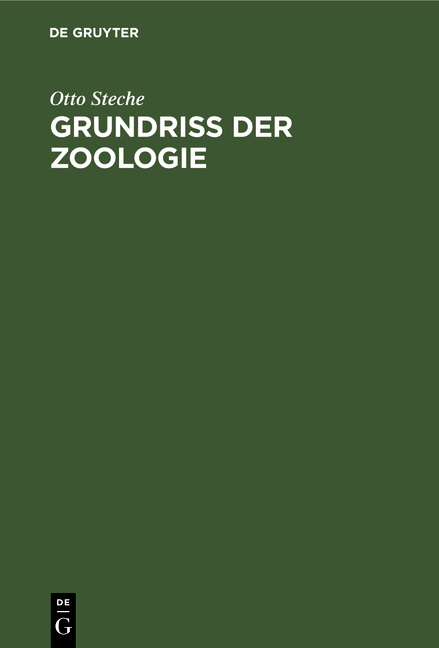 Grundriss der Zoologie - Otto Steche