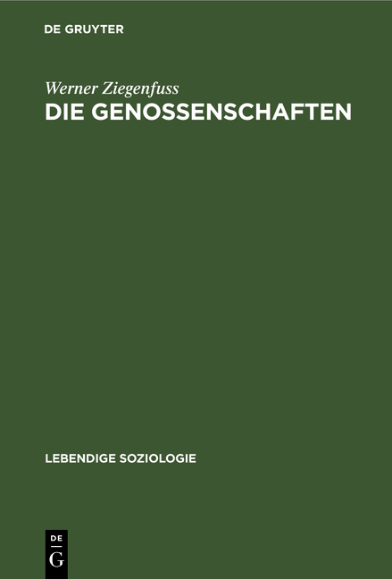 Die Genossenschaften - Werner Ziegenfuss