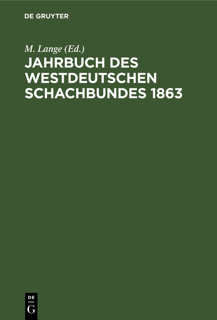 Jahrbuch des westdeutschen Schachbundes 1863 - 