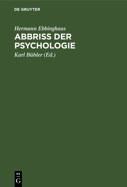 Abbriss der Psychologie - Hermann Ebbinghaus