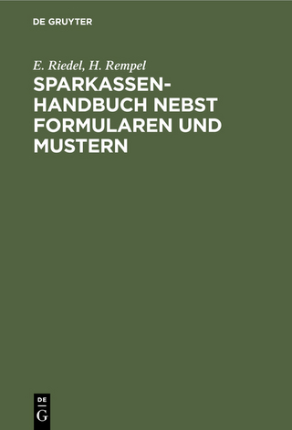 Sparkassenhandbuch nebst Formularen und Mustern