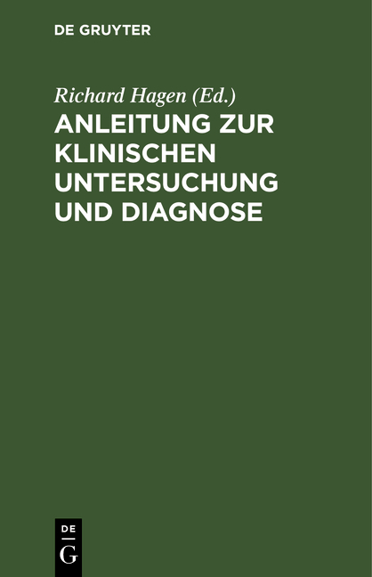 Anleitung zur klinischen Untersuchung und Diagnose - 