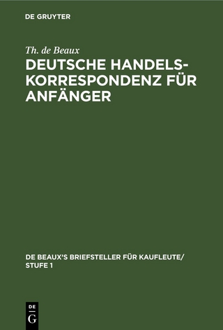 Deutsche Handelskorrespondenz für Anfänger