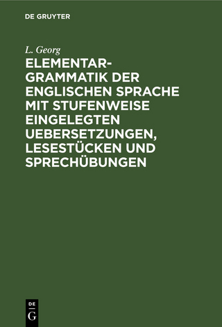 Elementargrammatik der Englischen Sprache