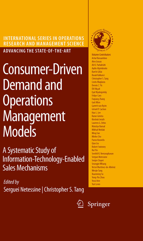 Consumer-Driven Demand and Operations Management Models - 