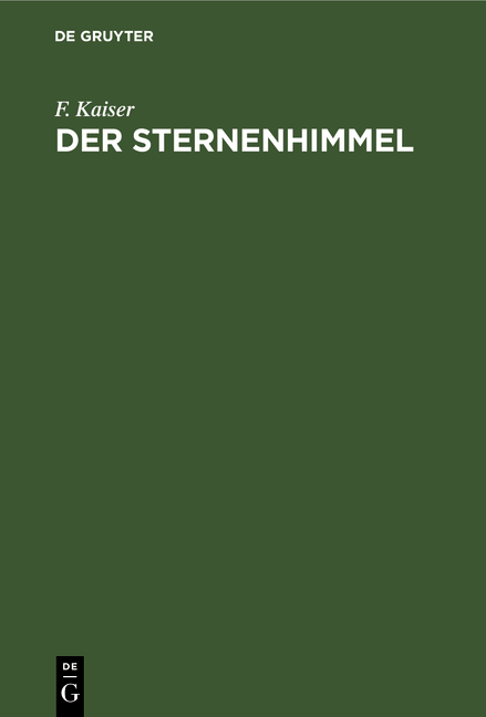 Der Sternenhimmel - F. Kaiser