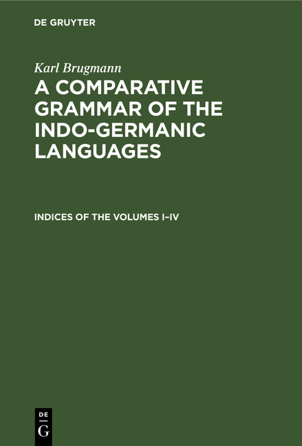 Indices of the Volumes I&ndash;IV