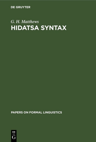 Hidatsa Syntax