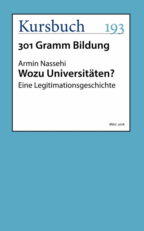 Wozu Universit&auml;ten? - Armin Nassehi