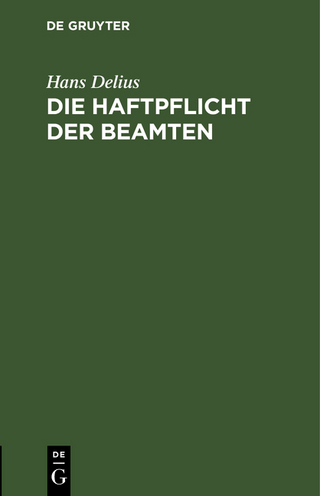 Die Haftpflicht der Beamten