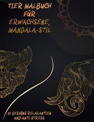 Tier Malbuch für Erwachsene, Mandala-Stil