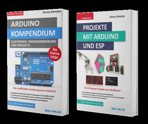 Arduino Kompendium + Arduino Projekte Buch (Hardcover) - Danny Schreiter
