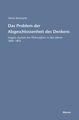Das Problem der Abgeschlossenheit des Denkens -  Heinz Kimmerle