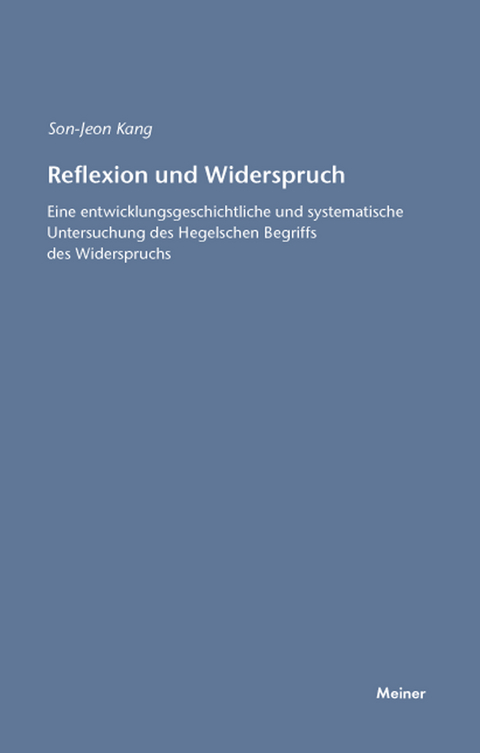 Reflexion und Widerspruch - Son-Jeon Kang