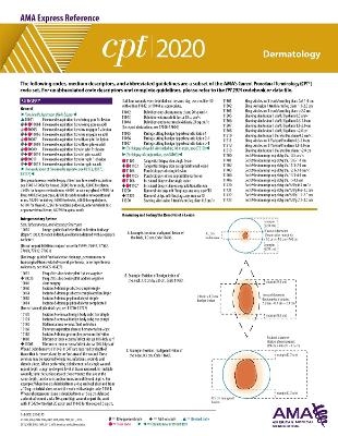 CPT 2020 Express Reference Coding Card: Dermatology