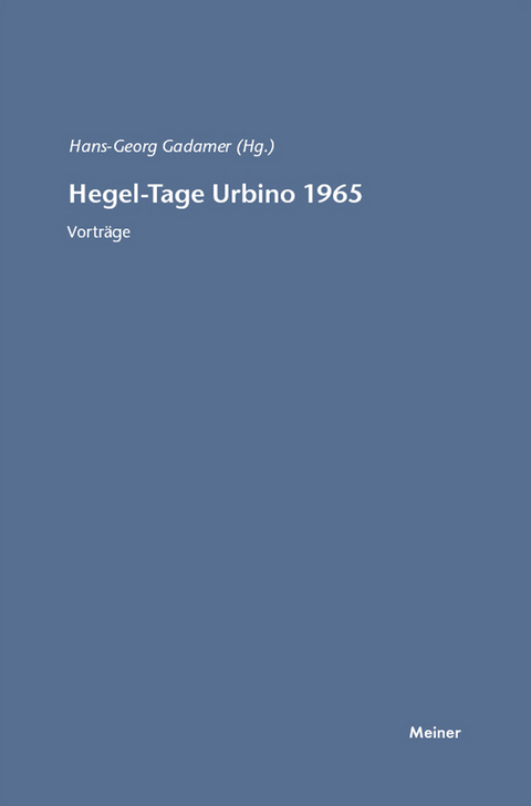 Hegel-Tage Urbino 1965 - 