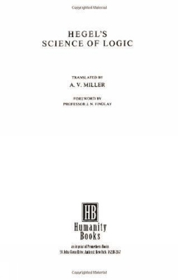 Hegel's Science of Logic - Georg Wilhelm Friedrich Hegel