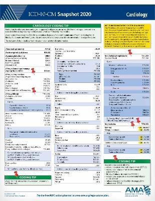 ICD-10-CM 2020 Snapshot Coding Card: Cardiology