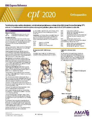CPT 2020 Express Reference Coding Card: Orthopaedics -  American Medical Association