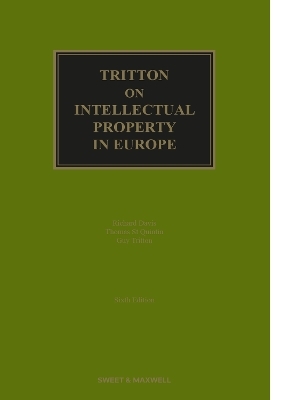 Tritton on Intellectual Property in Europe - Guy Tritton