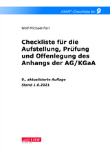 Farr, Checkliste 9 (Anhangs der AG/KGaA), 9.A. - Farr, Wolf-Michael
