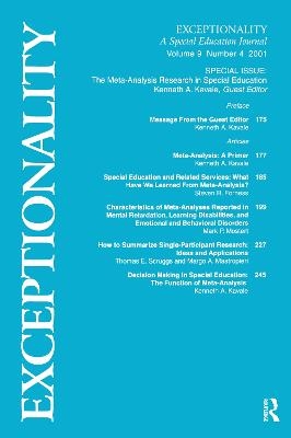 The Meta-Analysis Research in Special Education