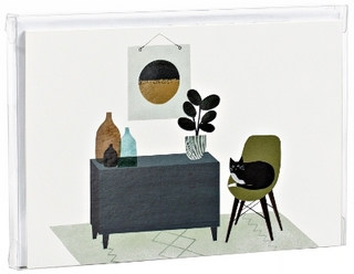 Olive's House (Tuxedo Cat) Big Notecard Set