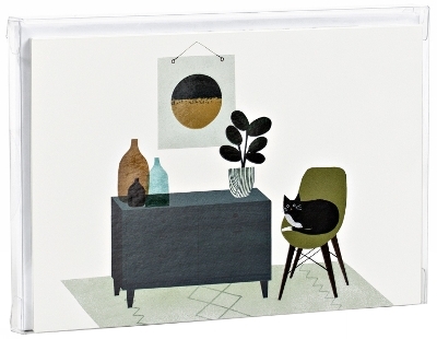 Olive's House (Tuxedo Cat) Big Notecard Set - Clare Owen