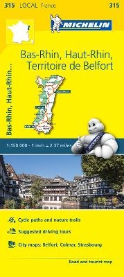 Bas-Rhin, Haut-Rhin, Territoire de Belfort - Michelin Local Map 315 -  Michelin