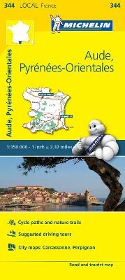 Aude, Pyrenees-Orientales - Michelin Local Map 344