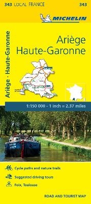 Ariege, Haute-Garonne - Michelin Local Map 343