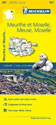 Meuse, Meurthe-et-Moselle, Moselle, - Michelin Local Map 307