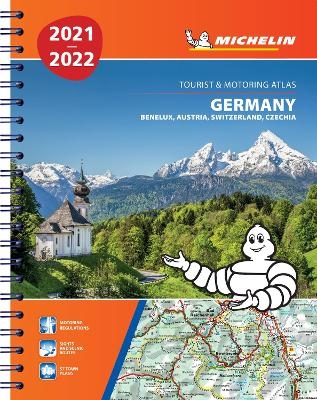Germany, Benelux, Austria, Switzerland, Czech Republic 2021 / 2022 - Tourist and Motoring Atlas (A4-Spiral)