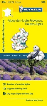 Alpes-de-Haute-Provence, Hautes-Alpes - Michelin Local Map 334 - Michelin