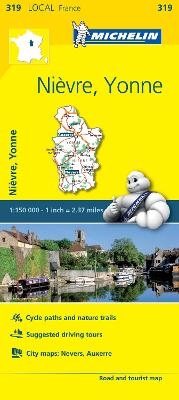 Nievre, Yonne - Michelin Local Map 319