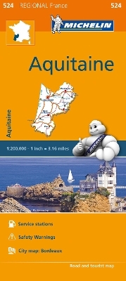 Aquitaine - Michelin Regional Map 524