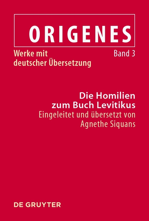 Die Homilien zum Buch Levitikus - 
