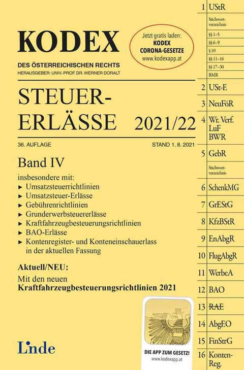 KODEX Steuer-Erl&auml;sse 2021/22, Band IV - Michael Schilcher