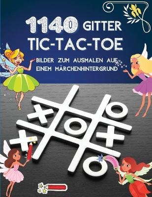 1140 Gitter TIC-TAC-TOE Bilder zum Ausmalen auf einem Märchenhintergrund